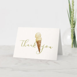 Tarjeta De Agradecimiento Elegante y moderno guión de helado de Scoop Baby S