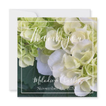 Elegante y personalizada Hydrangea Blanca Gracias