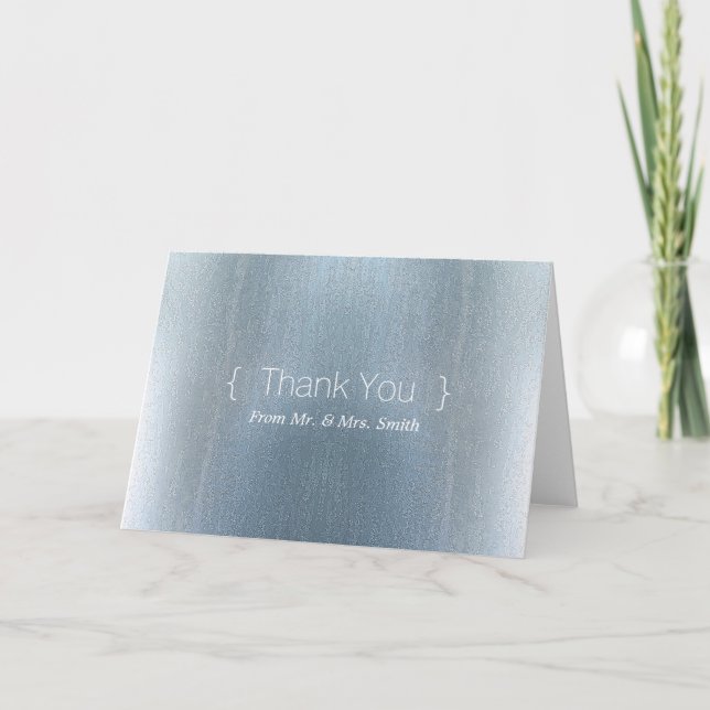 Tarjeta De Agradecimiento Elegante y personalizado Gracias Desenfoque (Anverso)