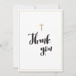 Tarjeta De Agradecimiento Elegante y simple bautismo entre Personalizados de