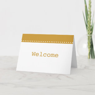 Tarjeta De Agradecimiento Elegante y simple bienvenida dorada