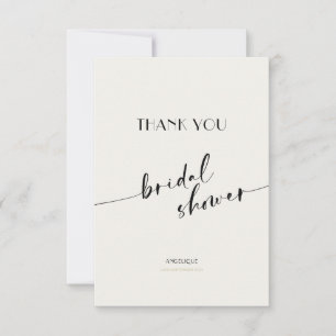 Tarjeta De Agradecimiento Elegante y Simple - Despedida de Soltera Minimalis