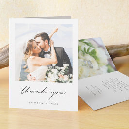 Tarjeta De Agradecimiento Elegante y simple Personalizado de escritura moder