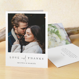 Tarjeta De Agradecimiento Elegante y simple Personalizado de escritura moder