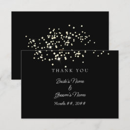 Tarjeta De Agradecimiento Elegantes Anillos Diamantes de imitación Boda Grac