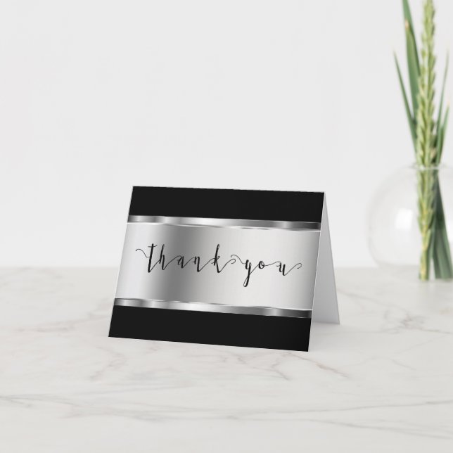 Tarjeta De Agradecimiento Elegantes Empresas Gracias (Anverso)