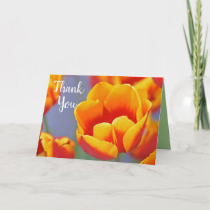 Tarjeta De Agradecimiento Elegantes flores amarillas y rojas de tulipanes gr