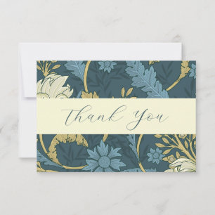 Tarjeta De Agradecimiento Elegantes flores y enredaderas