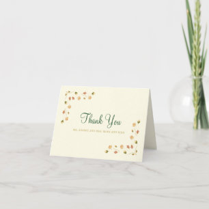 Tarjeta De Agradecimiento Elegantes hojas otoñales