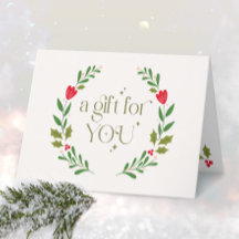 Elegantes Navidades con certificado de regalo
