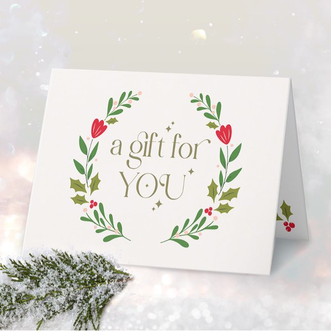 Tarjeta De Agradecimiento Elegantes Navidades con certificado de regalo (Subido por el creador)