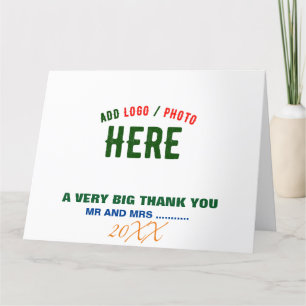 TARJETA DE AGRADECIMIENTO ELEGANTES PERSONALIZABLES BLANCOS MODERNOS VERIFIC
