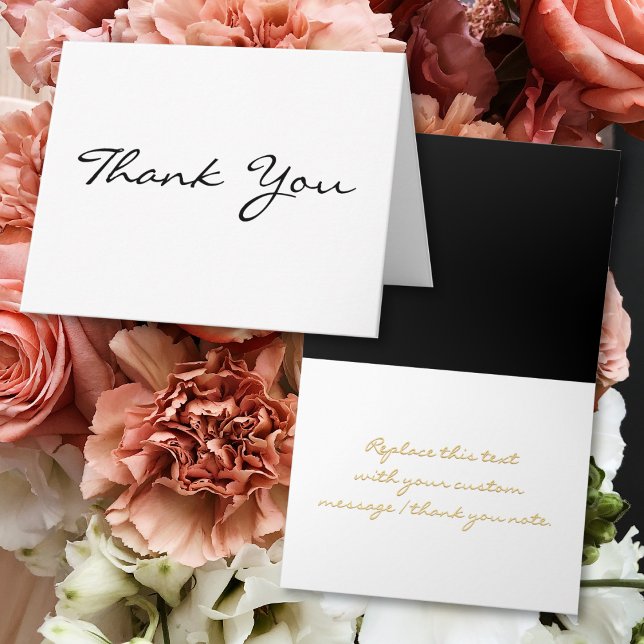 Tarjeta De Agradecimiento Elegantes personalizada personalizado le agradecen (Custom Custom Elegant Thank You Note Card)