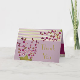 Tarjeta De Agradecimiento Elegantes rayas Pastel