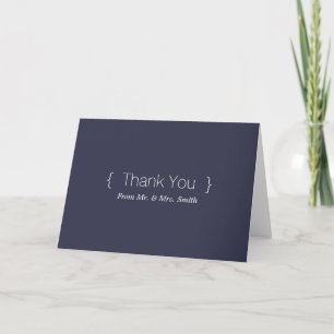 Tarjeta De Agradecimiento Elegantes simples personalizada le agradecen