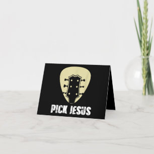Tarjeta De Agradecimiento Elegir Jesús Músico Religioso Regalo Idea Guitarra