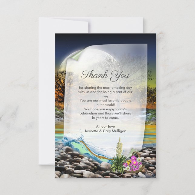 Tarjeta De Agradecimiento Elemento Planet Earth (Anverso)