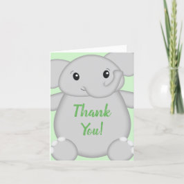 Tarjeta De Agradecimiento Elephant Baby Shower Safari
