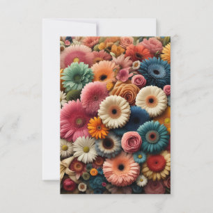 Tarjeta De Agradecimiento Eleva tu espacio con flores coloridas de gerbera D