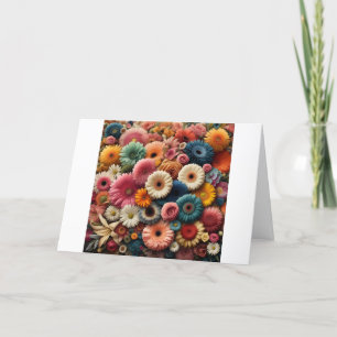 Tarjeta De Agradecimiento Eleva tu espacio Floral de Gerbera Daisy Colorido