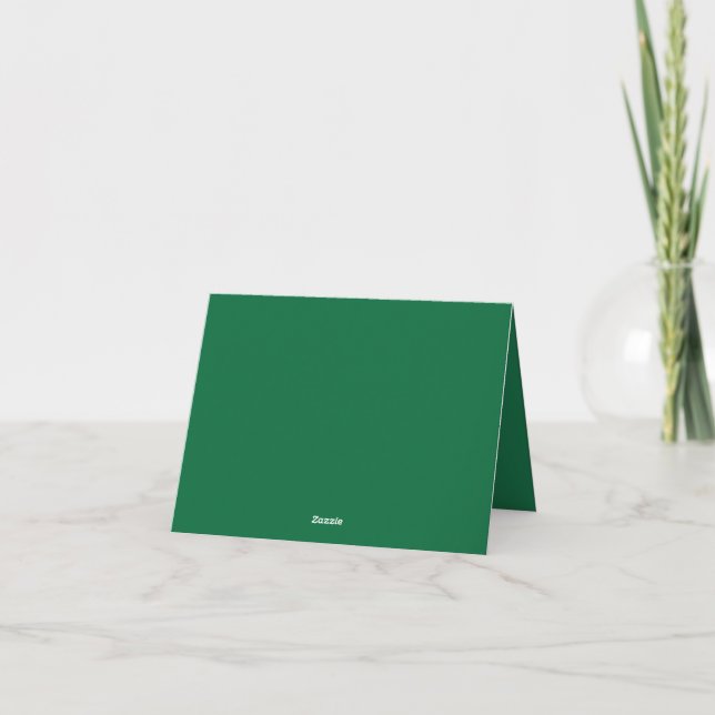 Tarjeta De Agradecimiento Elevar el diseño Web con un fondo verde (Reverso)
