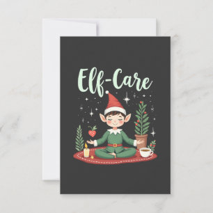 Tarjeta De Agradecimiento Elf Care Funny Navidades Elf Magmago Self Care