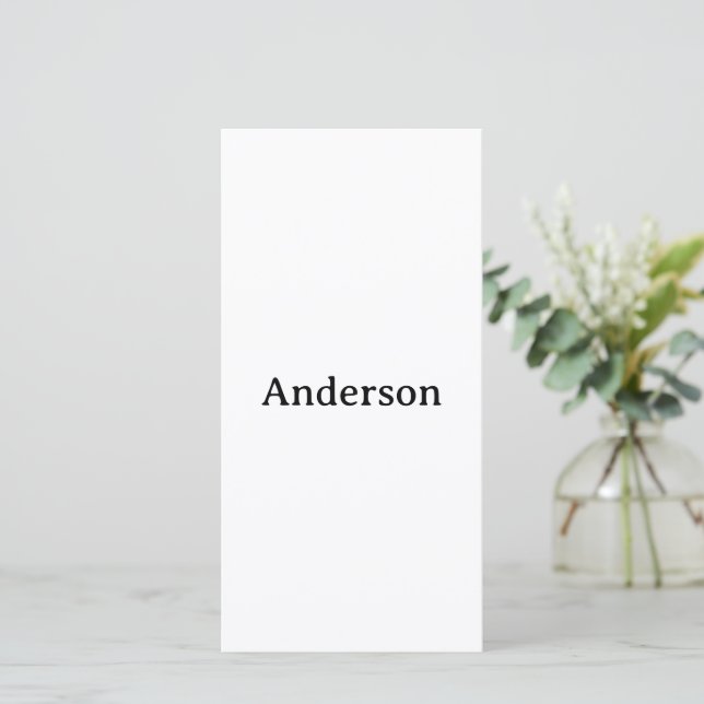 Tarjeta De Agradecimiento Eliminar texto reemplazar propio diseño 8" x 4" pl (Anverso de pie)