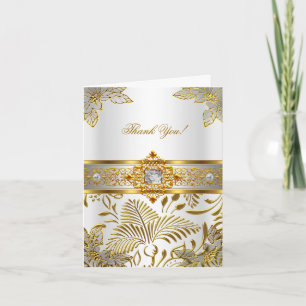 Tarjeta de agradecimiento Elite elegante damasco b