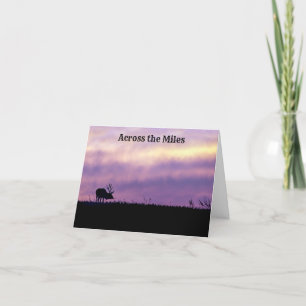 Tarjeta De Agradecimiento Elk Silhouette en Sunset Thinking