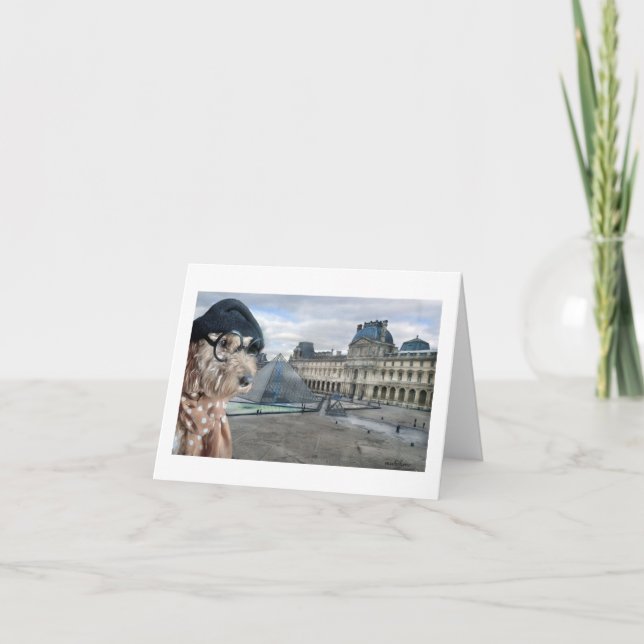 Tarjeta De Agradecimiento Ella Bella Banana, el Louvre, París, Francia (Anverso)