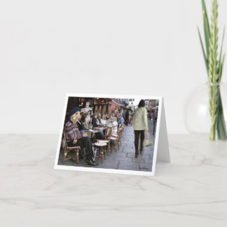 Tarjeta De Agradecimiento Ella Bella Banana en un café parisino