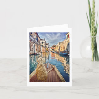 Tarjeta De Agradecimiento Ella Bella Banana recorre los canales de Venecia