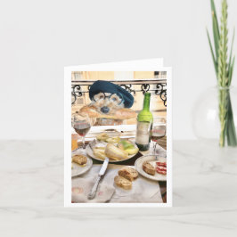 Tarjeta De Agradecimiento Ella Bella Banana trae baguette