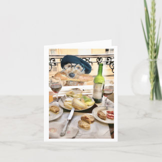 Tarjeta De Agradecimiento Ella Bella Banana trae baguette