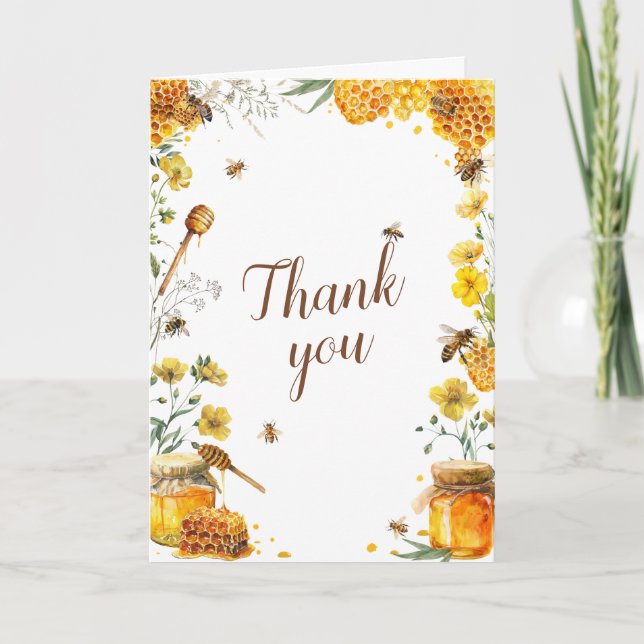 Tarjeta De Agradecimiento Ella Encontró su Despedida de Soltera de la Miel (Anverso)