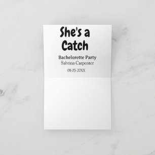 Tarjeta De Agradecimiento Ella es una captura nombre de despedida de soltera
