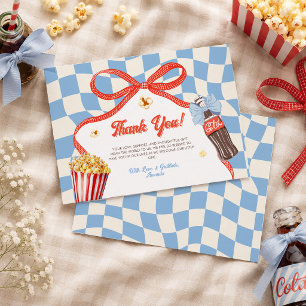 Tarjeta De Agradecimiento Ella Está Lista Para Parir Soda Cola Fiesta Retro 