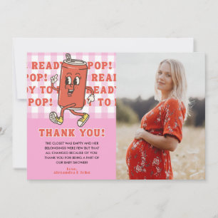 Tarjeta De Agradecimiento Ella Está Lista para Salir Foto de Baño de Bebé de
