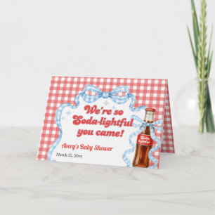 Tarjeta De Agradecimiento Ella Está Lista Pop Soda Fiesta de Bebé Niño