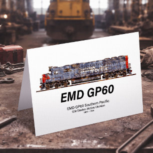 Tarjeta De Agradecimiento EMD GP60 Locomotora Diesel del Pacífico Sur
