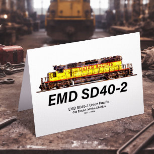 Tarjeta De Agradecimiento EMD SD40-2 Locomotora Diesel. Pacífico de Unión