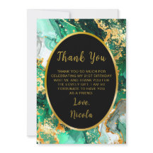 Emerald Green and Gold Marble Agate Birthday Party