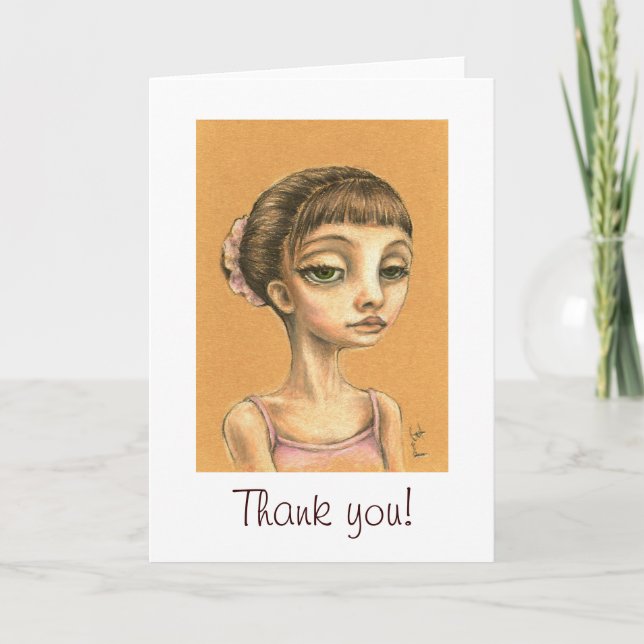 Tarjeta De Agradecimiento Emma - bailarina de ballet (Anverso)