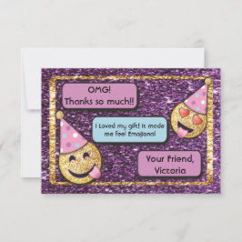 Tarjeta De Agradecimiento Emoji Cumpleaños teléfono móvil mensaje de texto g