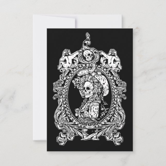 Tarjeta De Agradecimiento Empleada gótica (Anverso)