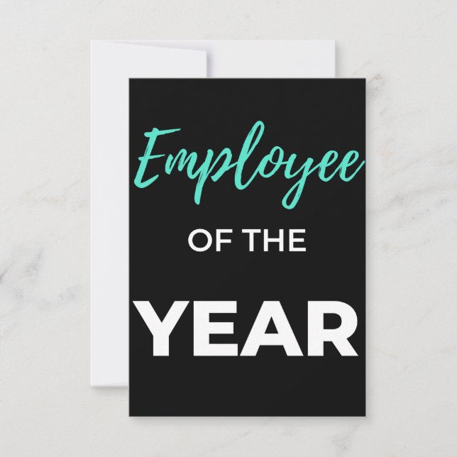 Tarjeta De Agradecimiento Empleado Del Año (Anverso)