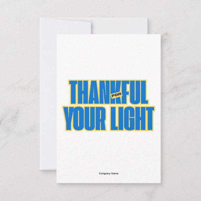 Tarjeta De Agradecimiento Employee Appreciatin Thank you Card (Anverso)