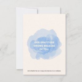 Tarjeta De Agradecimiento Employee Staff Thank You Appreciation Card