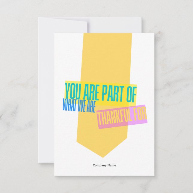 Tarjeta De Agradecimiento Employee Staff Thank You Appreciation Card (Anverso)