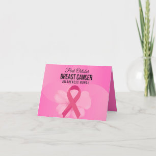Tarjeta De Agradecimiento Empoderamiento y apoyo: Cáncer de Mama de Octubre